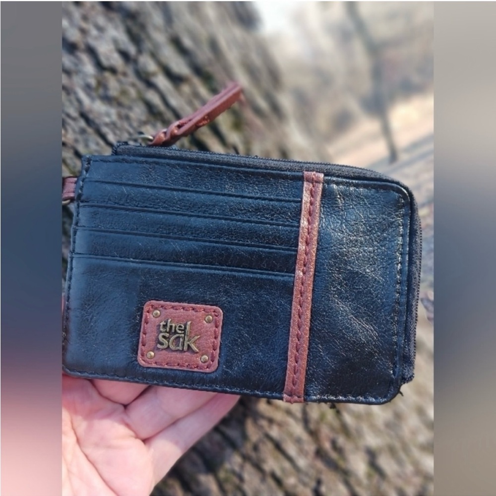 The Sak Black and Brown Leather Wallet